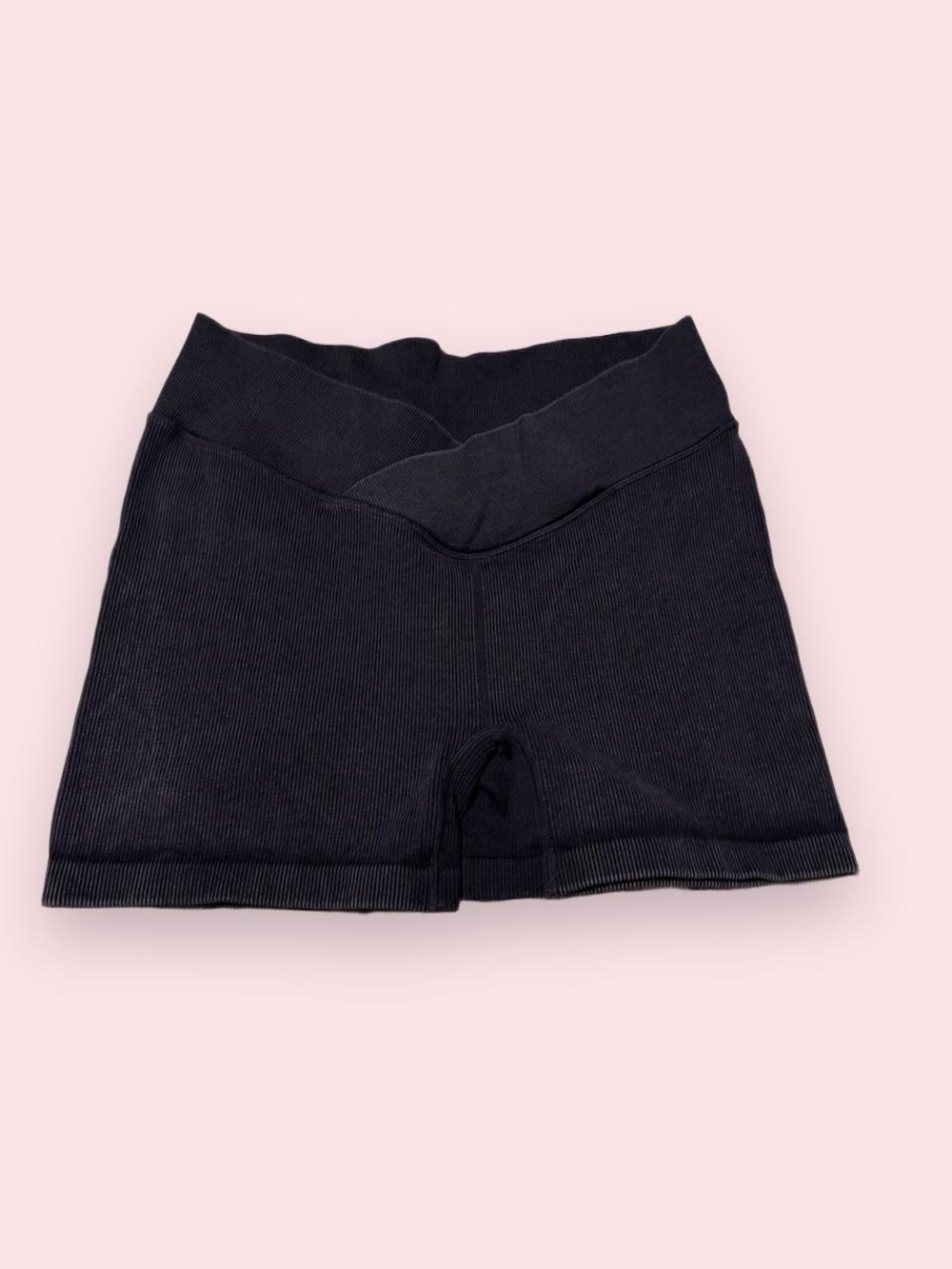 JoyLab Black Ribbed High-Rise Bike Shorts